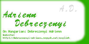 adrienn debreczenyi business card